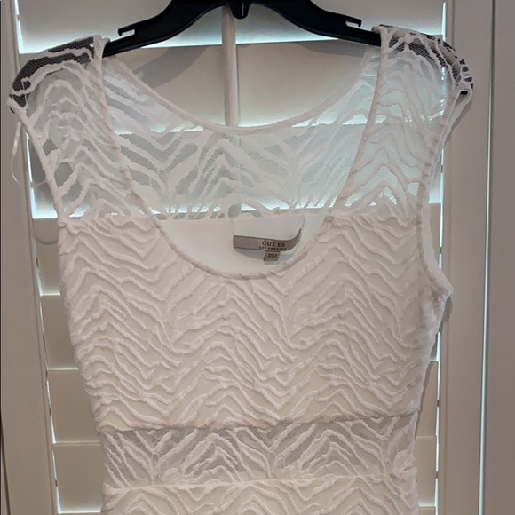 White Lace mini Guess Dress - Picture 3 of 4